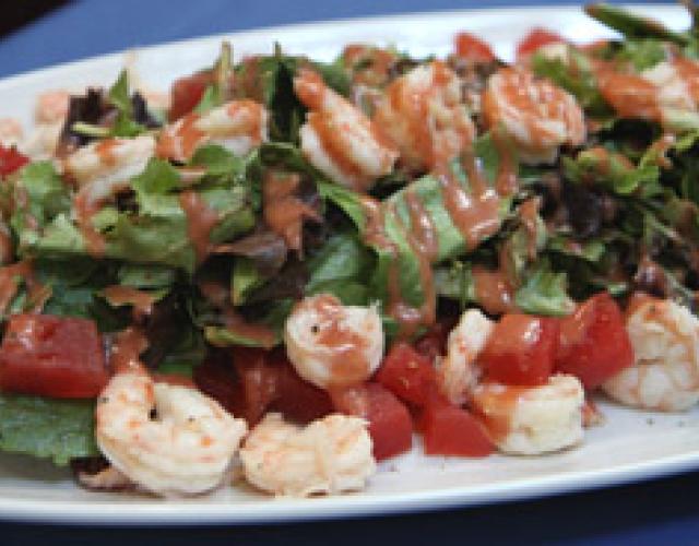 Shrimp over Mixed Greens